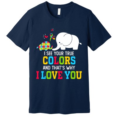 I See Your True Colors, Puzzle World Autism Awareness Month Premium T-Shirt