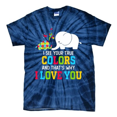 I See Your True Colors, Puzzle World Autism Awareness Month Tie-Dye T-Shirt