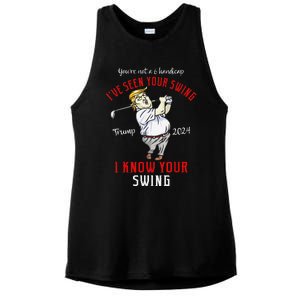 IVe Seen Your Swing I Know Your Swing Golf Trump 2024 Ladies PosiCharge Tri-Blend Wicking Tank