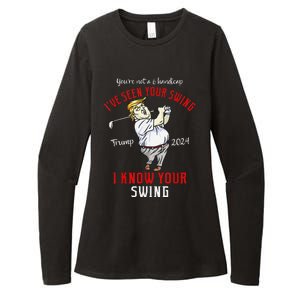 IVe Seen Your Swing I Know Your Swing Golf Trump 2024 Womens CVC Long Sleeve Shirt