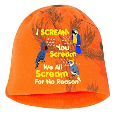 I Scream You Scream Funny Parrot Cool Gift Kati - Camo Knit Beanie