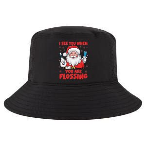 I See You When Your Flossing Christmas Dentist Xmas Flossing Cool Comfort Performance Bucket Hat