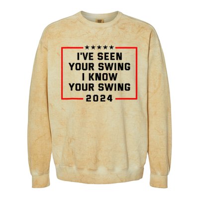 IVe Seen Your Swing I Know Your Swing Golf Colorblast Crewneck Sweatshirt