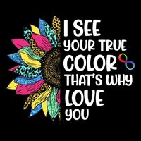 I See Your True Color Infinity Rainbow Neurodiversity Autism Backpack
