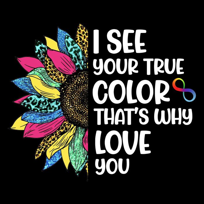 I See Your True Color Infinity Rainbow Neurodiversity Autism Backpack