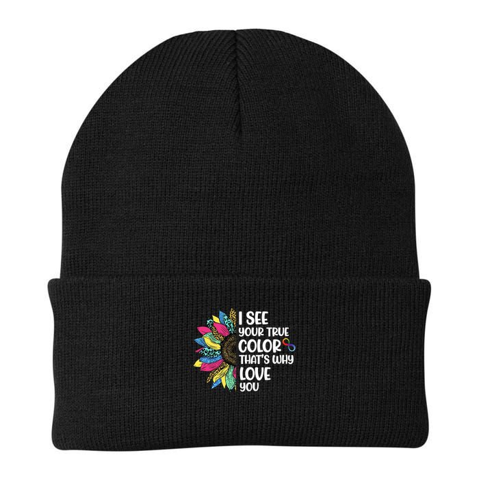 I See Your True Color Infinity Rainbow Neurodiversity Autism Beanie
