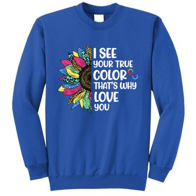 I See Your True Color Infinity Rainbow Neurodiversity Autism Sweatshirt