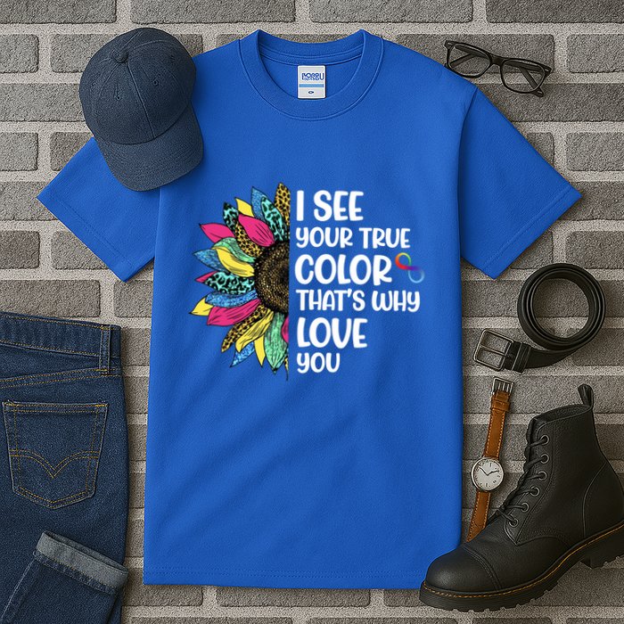 I See Your True Color Infinity Rainbow Neurodiversity Autism Tall T-Shirt