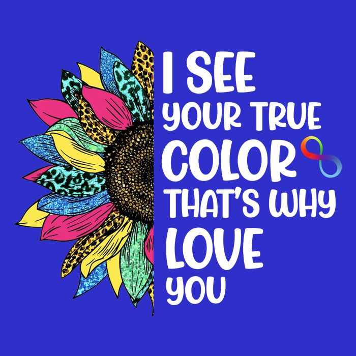 I See Your True Color Infinity Rainbow Neurodiversity Autism Tall T-Shirt