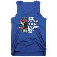 I See Your True Color Infinity Rainbow Neurodiversity Autism Tank Top