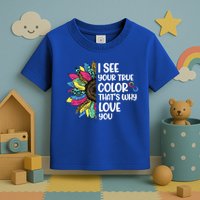 I See Your True Color Infinity Rainbow Neurodiversity Autism Toddler T-Shirt