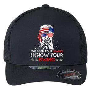 IVe Seen Your Swing I Know Your Swing Golf Funny Political Flexfit Unipanel Trucker Cap