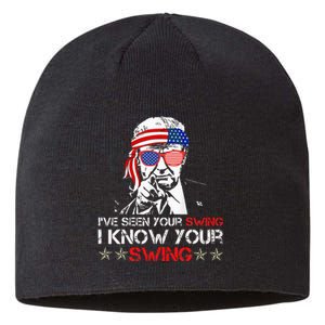 IVe Seen Your Swing I Know Your Swing Golf Funny Political Sustainable Beanie