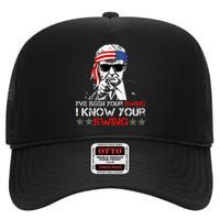 IVe Seen Your Swing I Know Your Swing Golf High Crown Mesh Back Trucker Hat