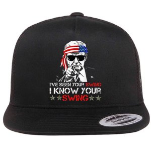 IVe Seen Your Swing I Know Your Swing Golf Flat Bill Trucker Hat