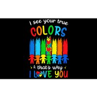 I See Your True Colors Puzzle Autism Month  Bumper Sticker