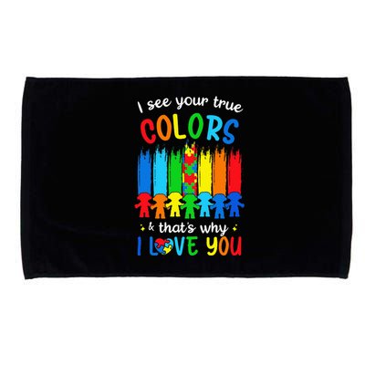 I See Your True Colors Puzzle Autism Month  Microfiber Hand Towel