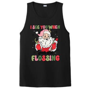 I See You When Flossing Christmas Dentist Xmas Flossing PosiCharge Competitor Tank