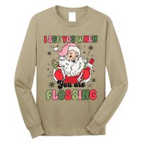 I See You When Flossing Christmas Dentist Xmas Flossing Long Sleeve Shirt