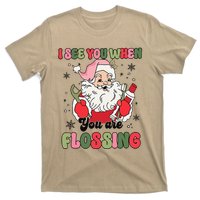 I See You When Flossing Christmas Dentist Xmas Flossing T-Shirt