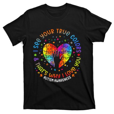 I See Your True Colors Puzzle World Autism Awareness Month T-Shirt