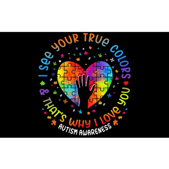 I See Your True Colors Puzzle World Autism Awareness Month Bumper Sticker