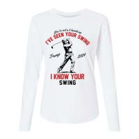 IVe Seen Your Swing I Know Your Swing Funny Trump Golf 2024 Womens Cotton Relaxed Long Sleeve T-Shirt