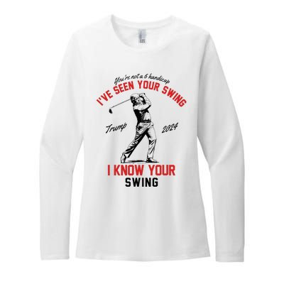 IVe Seen Your Swing I Know Your Swing Funny Trump Golf 2024 Womens CVC Long Sleeve Shirt