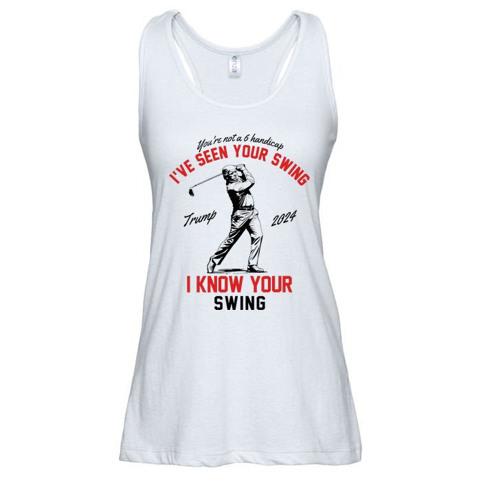 IVe Seen Your Swing I Know Your Swing Funny Trump Golf 2024 Ladies Essential Flowy Tank