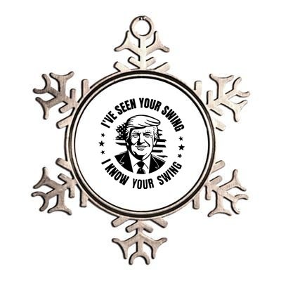 IVe Seen Your Swing I Know Your Swing Funny Trump Metallic Star Ornament