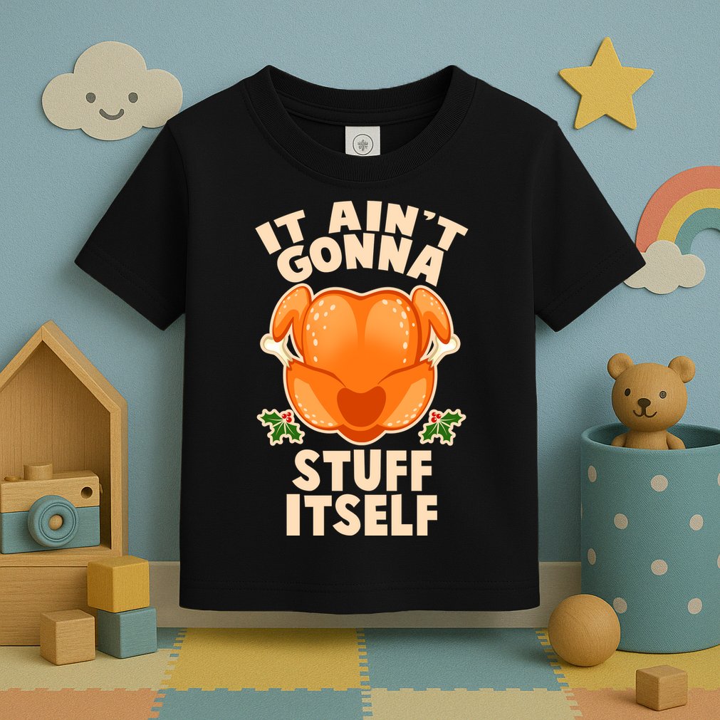 It Ain't Gonna Stuff Itself Thanksgiving Turkey Toddler T-Shirt