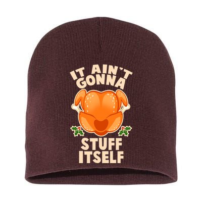 It Ain't Gonna Stuff Itself Thanksgiving Turkey Short Acrylic Beanie