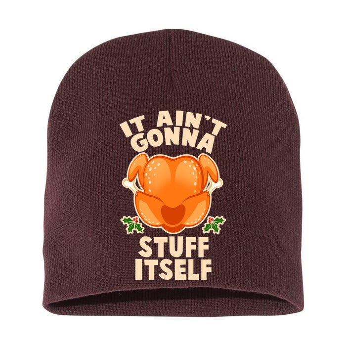It Ain't Gonna Stuff Itself Thanksgiving Turkey Short Acrylic Beanie