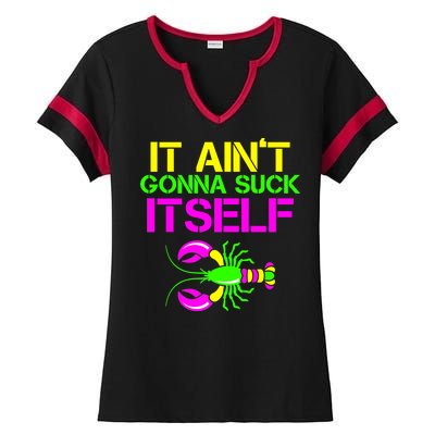 It Ain't Gonna Suck Itself Mardi Gras Ladies Halftime Notch Neck Tee