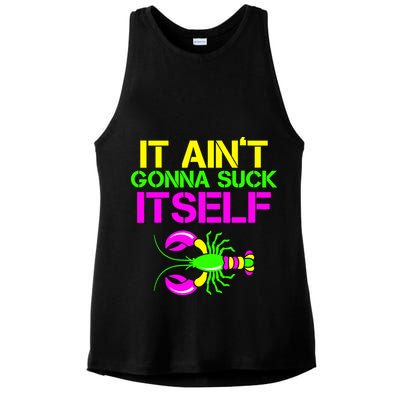 It Ain't Gonna Suck Itself Mardi Gras Ladies PosiCharge Tri-Blend Wicking Tank