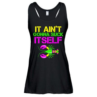 It Ain't Gonna Suck Itself Mardi Gras Ladies Essential Flowy Tank