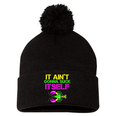 It Ain't Gonna Suck Itself Mardi Gras Pom Pom 12in Knit Beanie