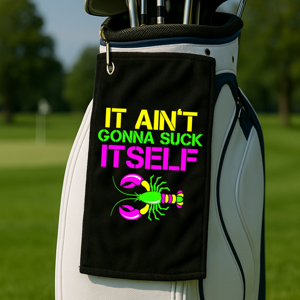 It Ain't Gonna Suck Itself Mardi Gras Golf Towel