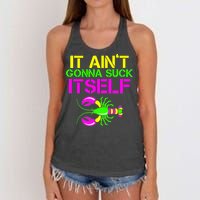 It Ain't Gonna Suck Itself Mardi Gras Women's Knotted Racerback Tank