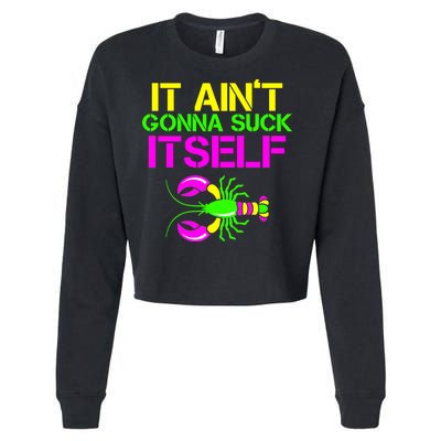 It Ain't Gonna Suck Itself Mardi Gras Cropped Pullover Crew