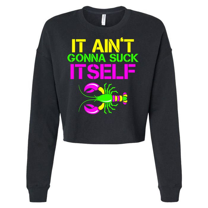 It Ain't Gonna Suck Itself Mardi Gras Cropped Pullover Crew