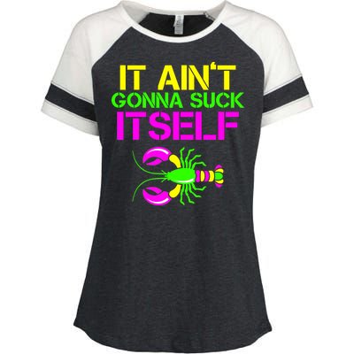 It Ain't Gonna Suck Itself Mardi Gras Enza Ladies Jersey Colorblock Tee