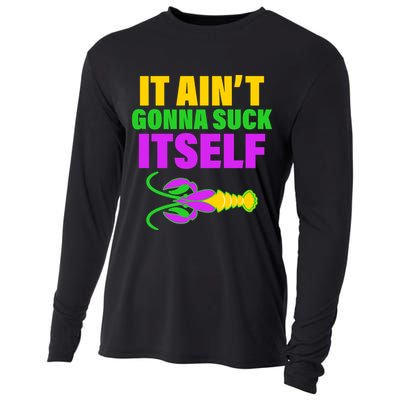It Ain't Gonna Suck Itself Offensives Mardi Gras Cooling Performance Long Sleeve Crew