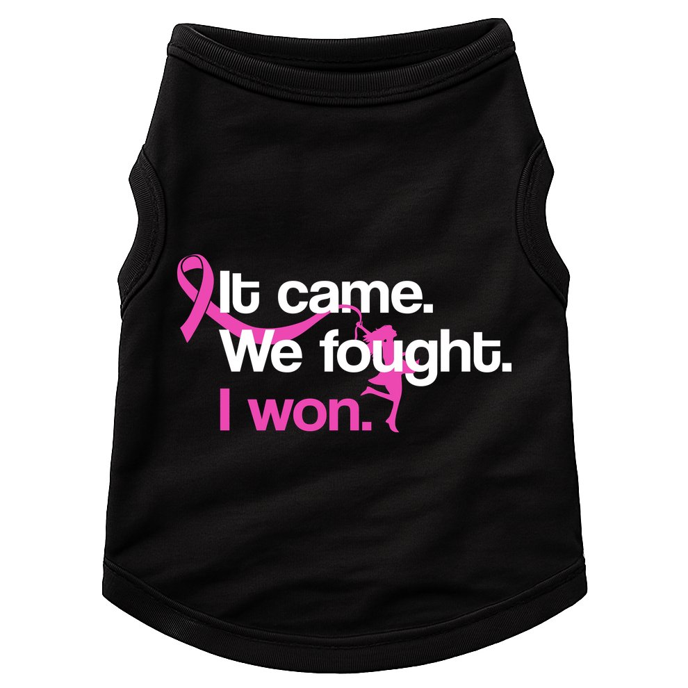 It Came We Fought I Won Breast Cancer Doggie Tank