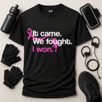 It Came We Fought I Won Breast Cancer Cooling Performance Crew T-Shirt