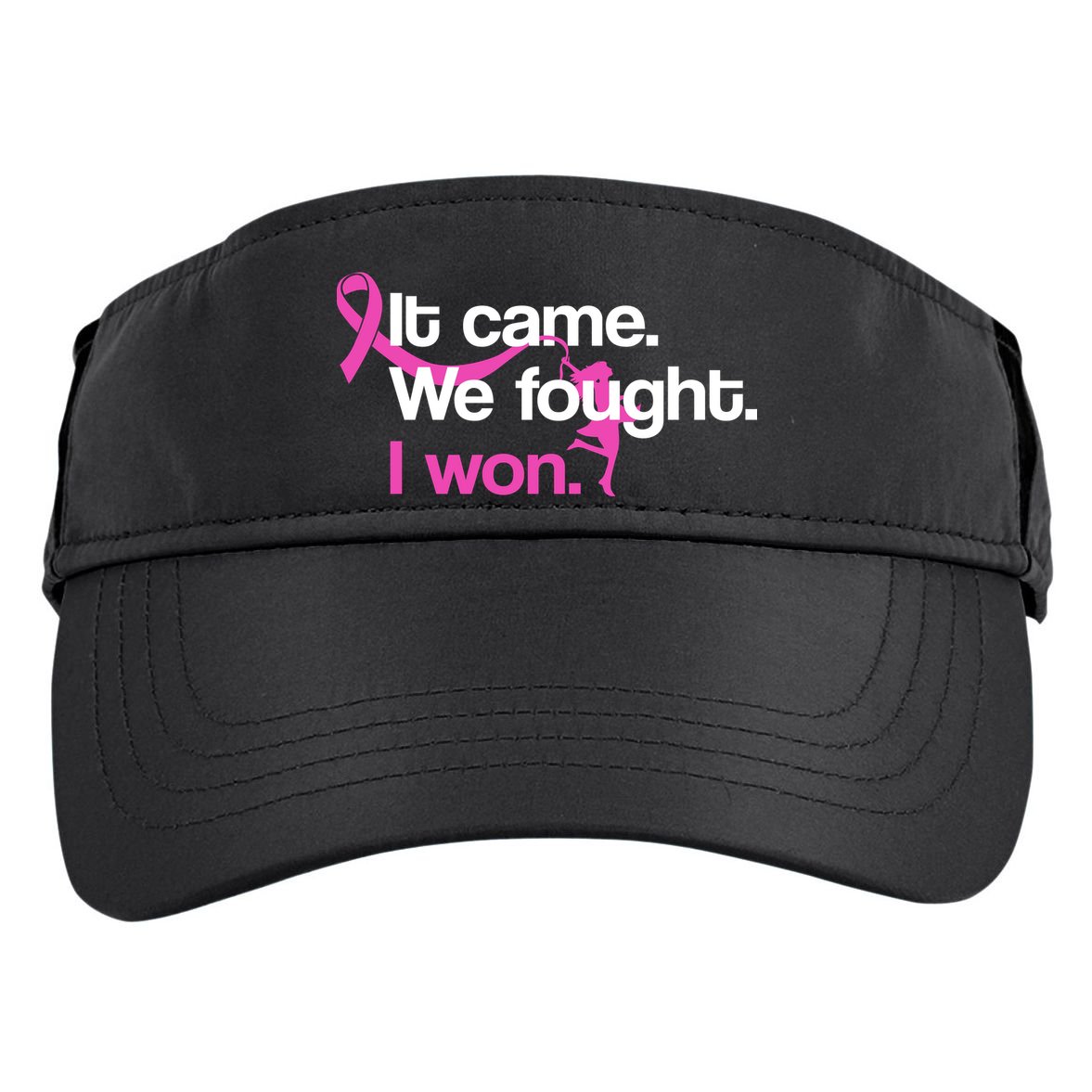 It Came We Fought I Won Breast Cancer Adult Drive Performance Visor