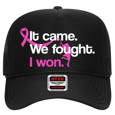 It Came We Fought I Won Breast Cancer Trucker Hat