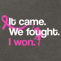 It Came We Fought I Won Breast Cancer Cotton Canvas Backpack