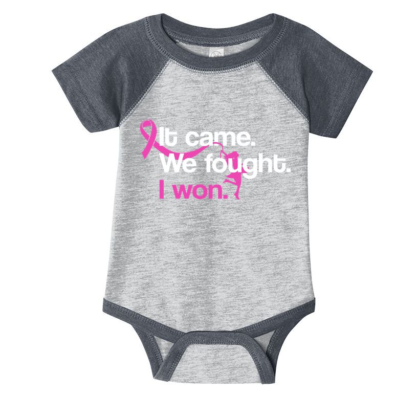 It Came We Fought I Won Breast Cancer Infant Baby Jersey Bodysuit