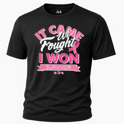 It Came We Fought I Won Breast Cancer Survivor Performance Shirt